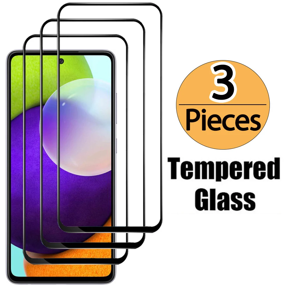 3 Pcs, 9D Glass for A54 Samsung A52s Screen Protectors Samsung Galaxy A52 4G/5G Tempered Glass Protection A52 Samsung Galaxy A 52 Protective Glass Film Samsung A22 A32 A73 A33 A53 Screen Protector Samsung Galaxy A53 5G