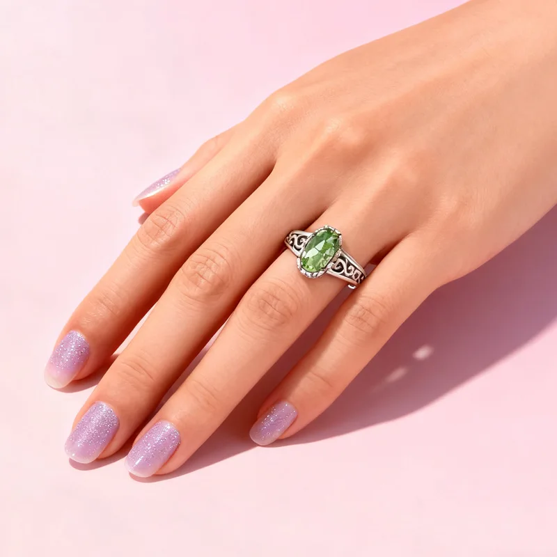 925 Sterling Silber Ellipse Zirkon verstellbare Ringe für Frauen Luxus Designer Schmuck Party Zubehör Geburtstagsgeschenk – Detail 7