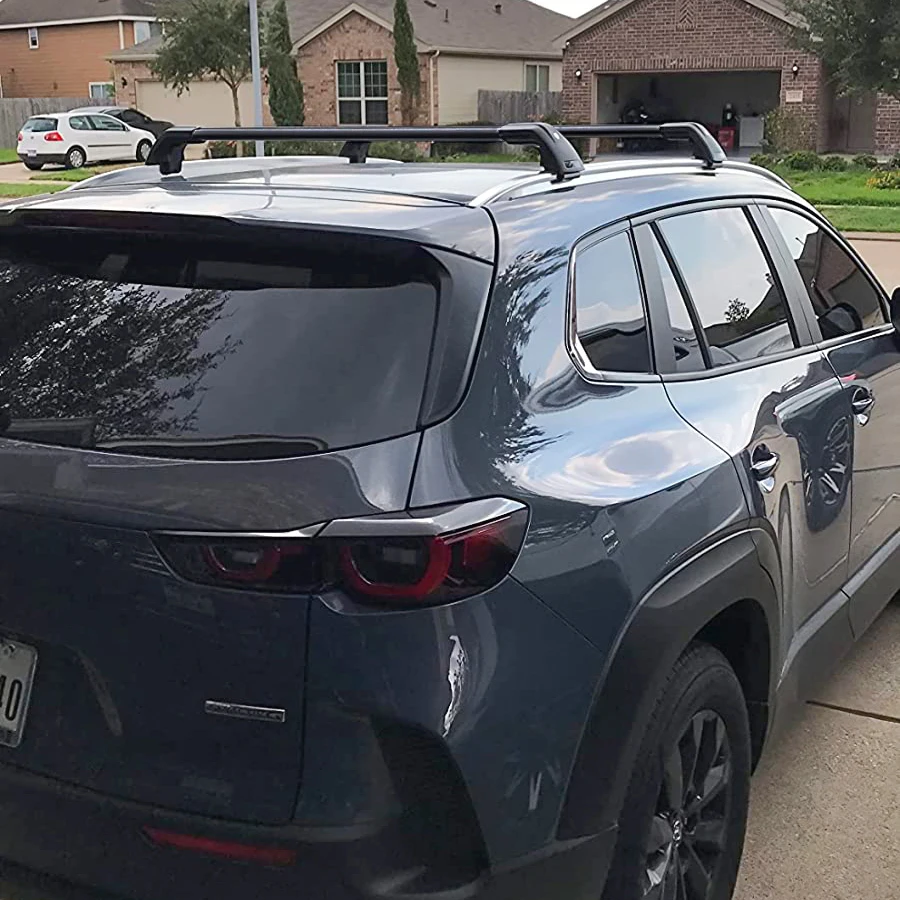 سبائك الألومنيوم الأسود 2 قطعة مناسبة ل Volkswagen VW ID.4 2020-2025 قابل للقفل سقف السكك الحديدية رف العارضة القضبان المتقاطعة #2