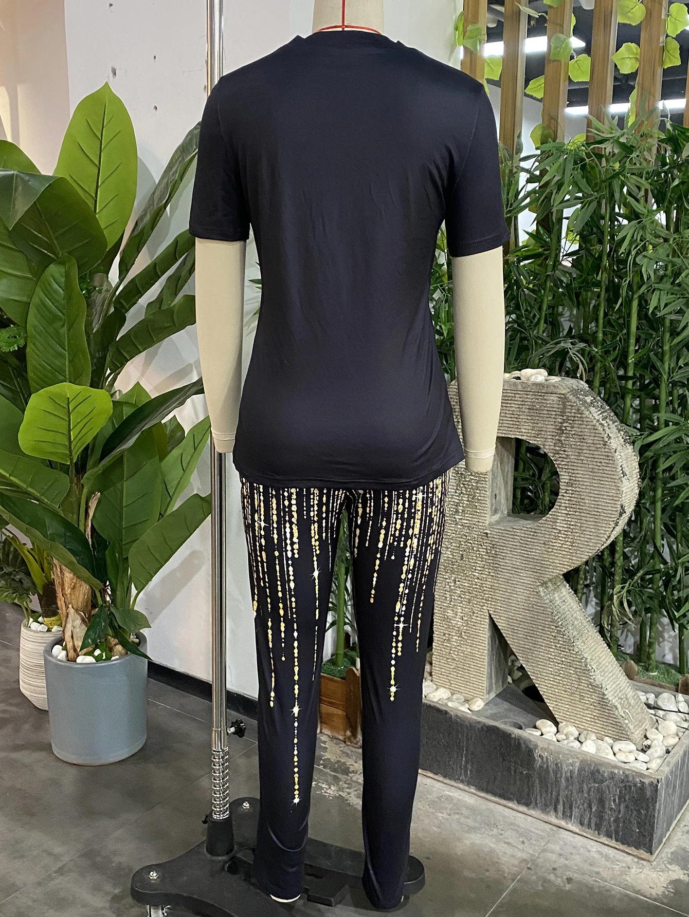 LW Letter Print Pants Set Women Casual Tracksuit sets Autumn short sleeve T-shirt + pants sets Fashion Sporty Stylish Set Y2K We