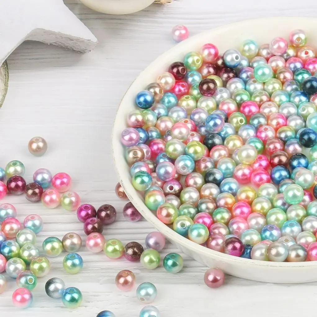 3/4/6/8/10/12mm 50-5000Pcs ABS Imitation Pearl Beads Round Loose Beads Handmade DIY Necklace Bracelet Jewelry Making Accessories