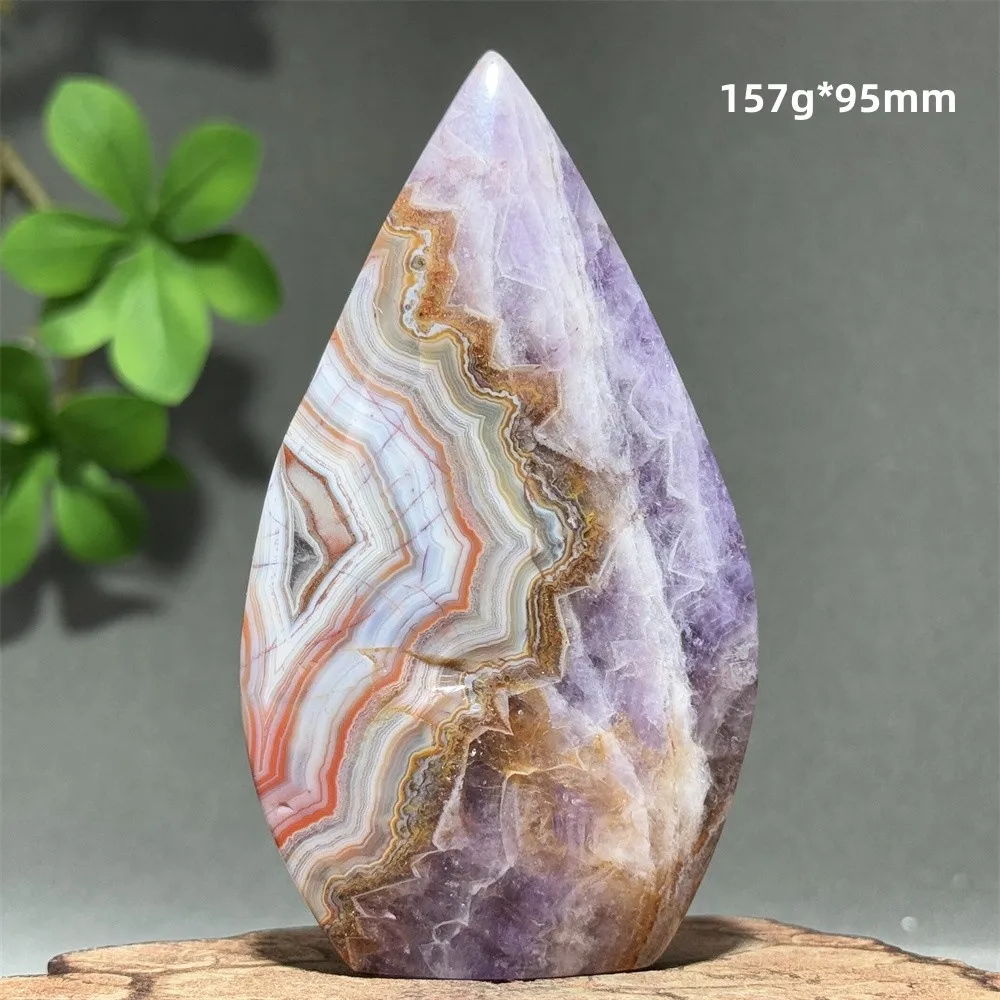 Natural Dream Amethyst Agate Free Form Torch Mineral Original Stone Home Wealth Ornaments Meditation Aura Healing Energy Gem