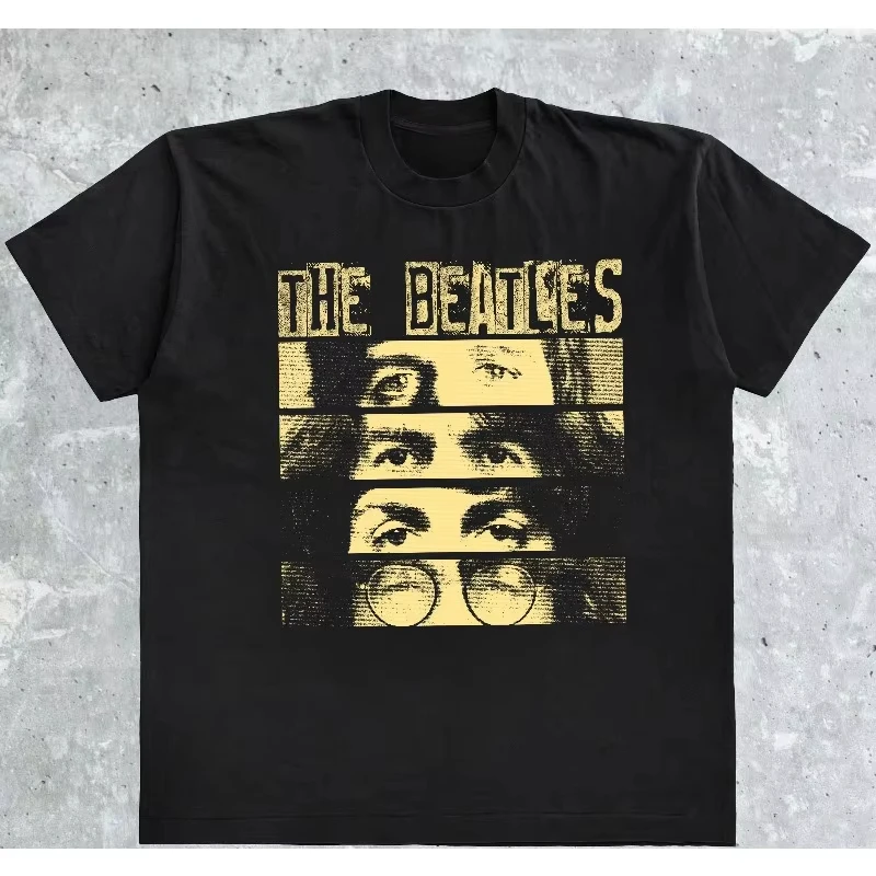 Retro The Beatles Tee Band 90s Graphic Shirt 2026 Summer New Men Women Fashion Casual Street Wear Y2K Cotton Oversized T-shirt