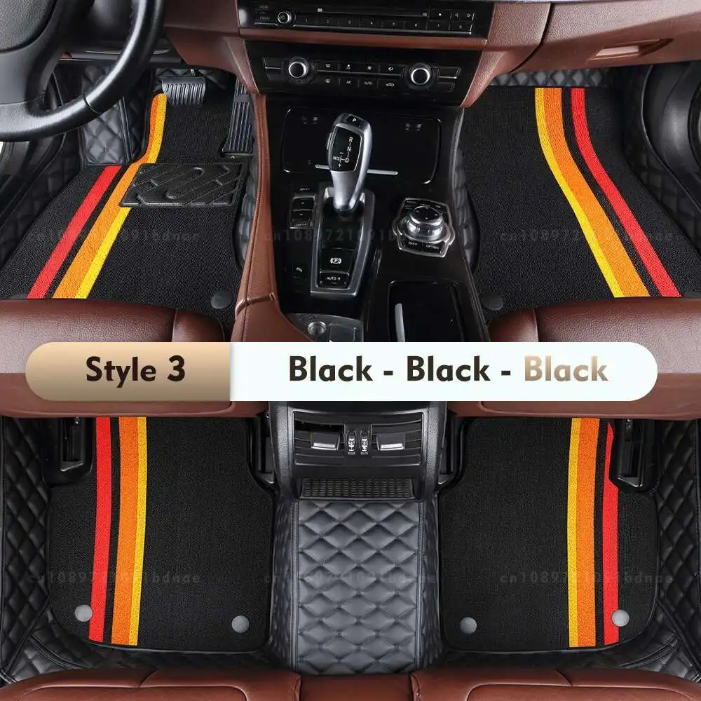 For Mercedes Benz GLK class X204 2008-2015 14 13 09 12 Double Layer Car Floor Mats Custom Foot Pads Carpet Interior Accessories