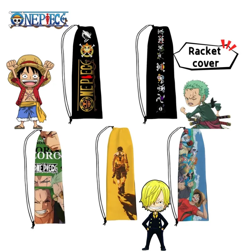 حقيبة تخزين مضرب كرة الريشة اللطيفة على شكل رسوم متحركة من قطعة واحدة، غطاء حماية مضرب سميك ومبتكر ذو سعة كبيرة، هدية رياضية