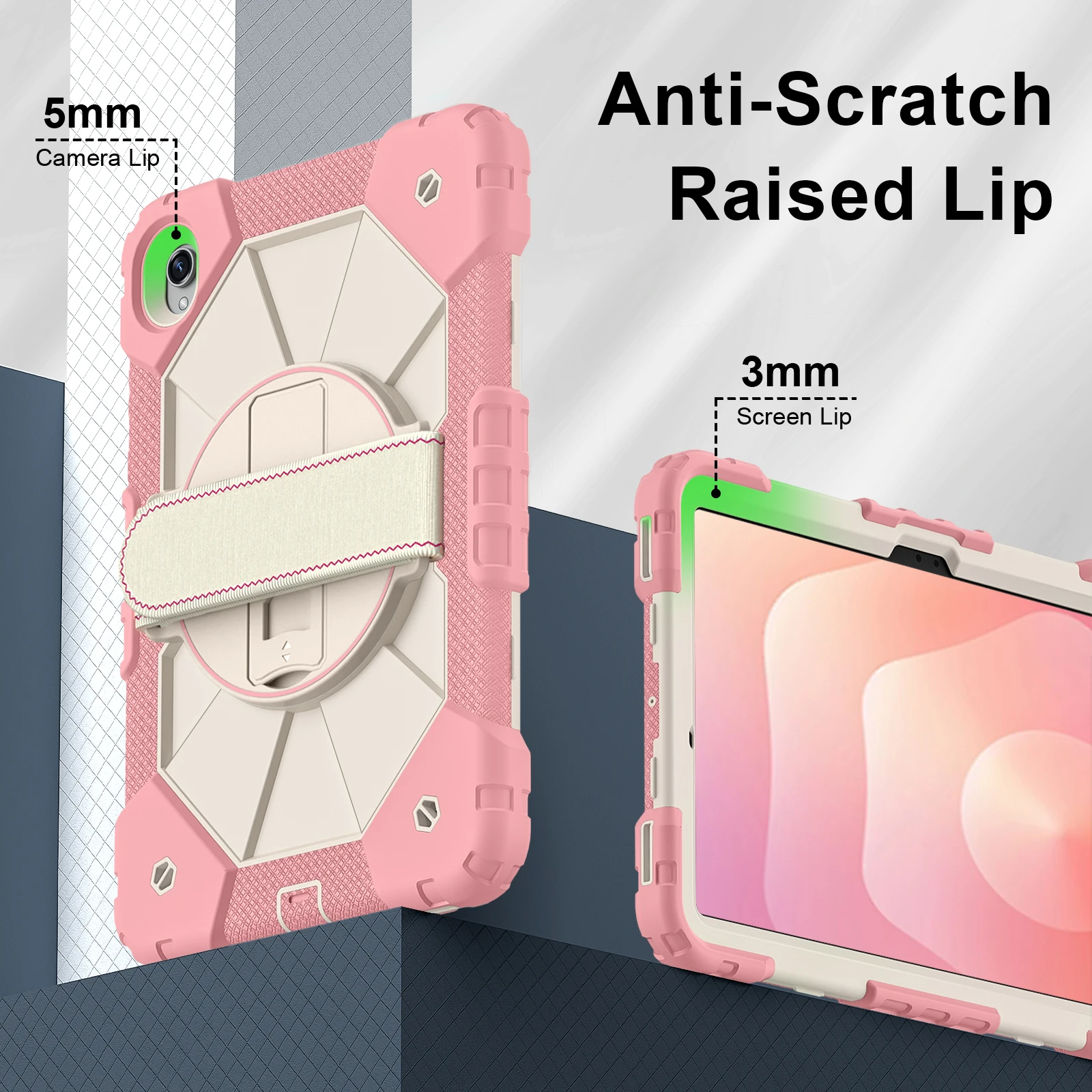 

Heavy Duty Armor Case For Samsung Tab S11 2025 11.0 inch SM-X730 SM-X736 SM-X736B 360 Rotating Stand Cover With Shoulder Strap