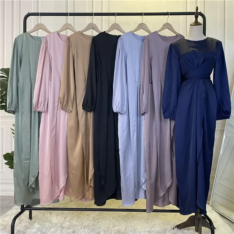 Robe longue pour femmes musulmanes, couleur unie, Eid, Abaya, Dubaï, Kaftan, Ramadan Mubarak, Islam, Hijab, Jilbab, Abayas, 2025