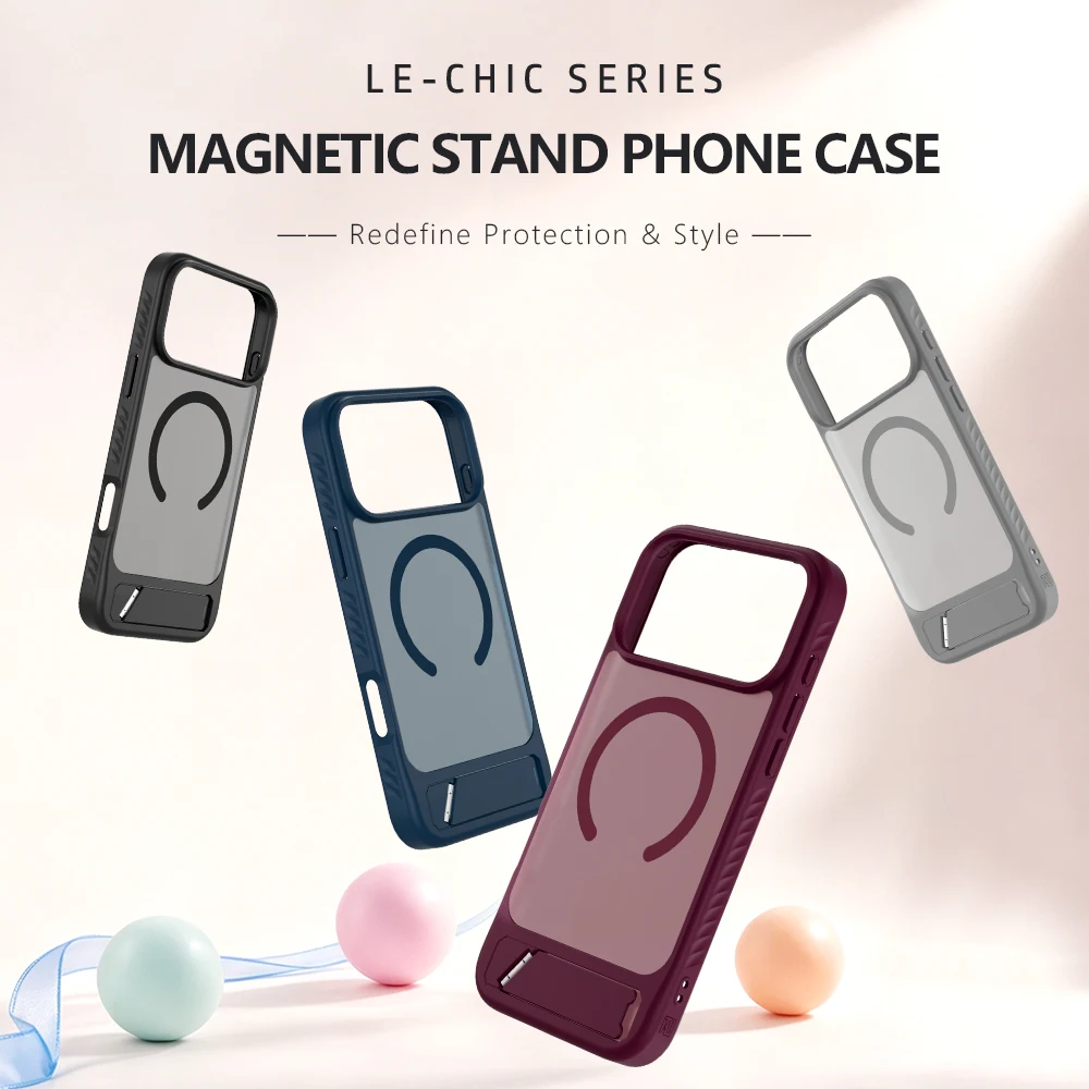 Für iPhone 18 Pro Hülle Ständer Magnetische Hülle PC+TPU Schutz Für iPhone 17 Pro Hülle – Detail 7