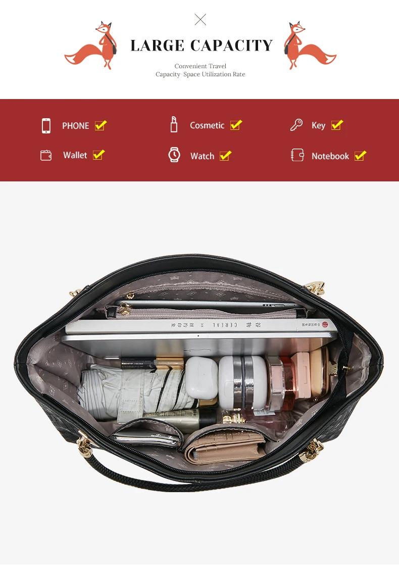 FOXER Damenhandtasche aus echtem Leder, elegantes Luxus-Design, Damen-Umhängetasche, große Kapazität, Tragetasche, bestes Geschenk für Mutter, Frau – Detail 2