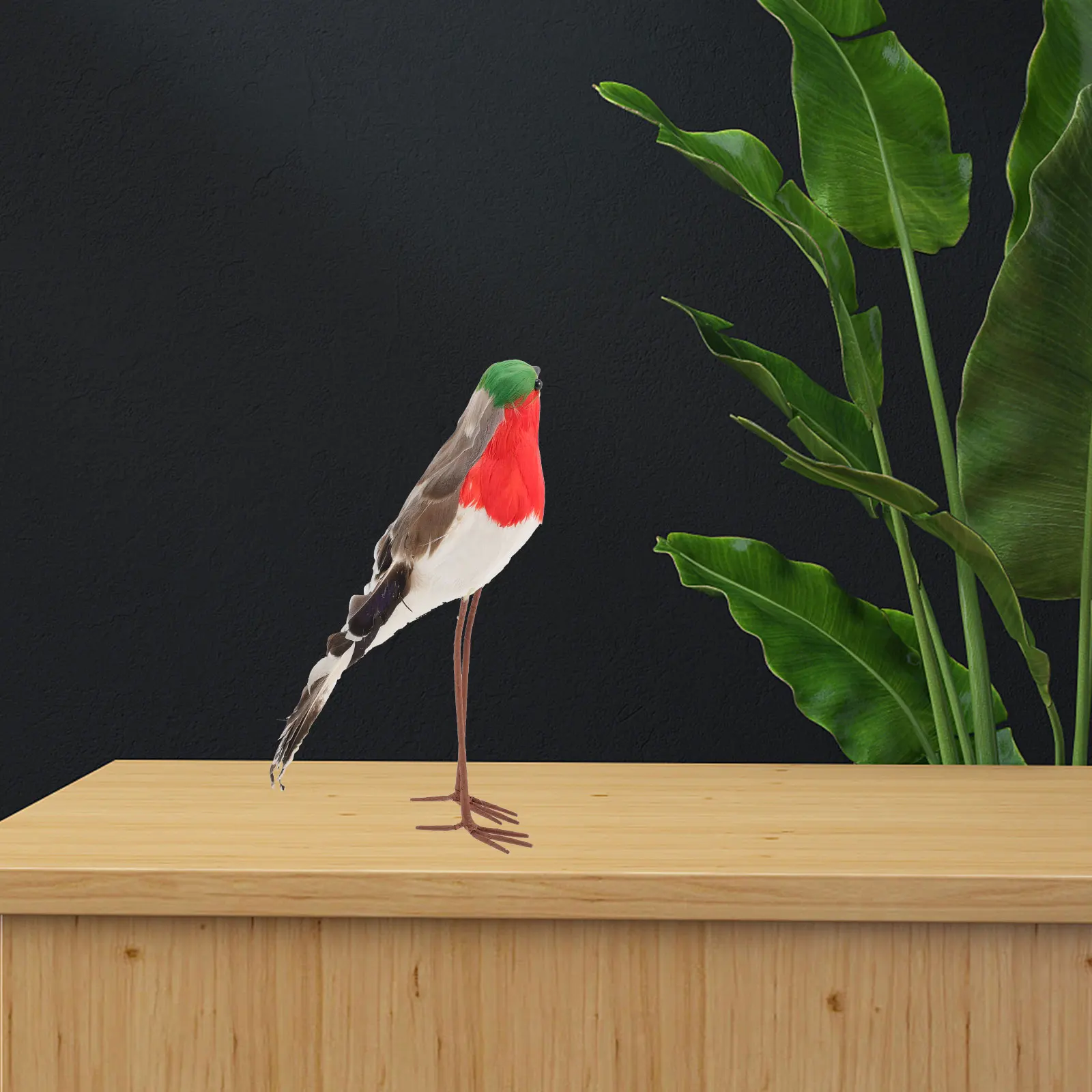 

Lifelike Artificial Bird Decor Simulation Feathered Birds Ornament for Garden Bonsai Outdoor Indoor Decoration Lightweight Resin