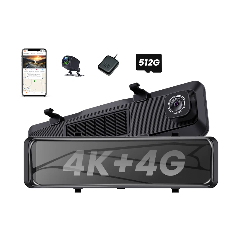 new 4G Car Dash Cam Front 4K and Rear1080P Dashcam with Gps ADAS BSD Dashcam Has Real Time Viewing 4g Car Camera for Universal C