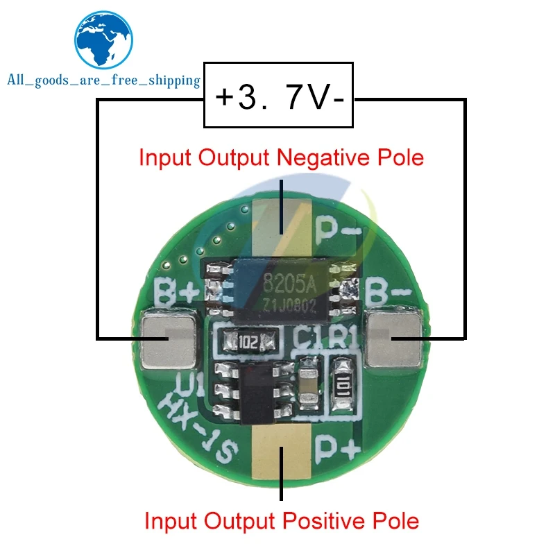 

TZT 1/5/10PCS 1S 3.7V 2.5A 14500 Lithium Lipo Cell Battery Charger Board Li-ion Battery Charging PCB BMS Protection Module
