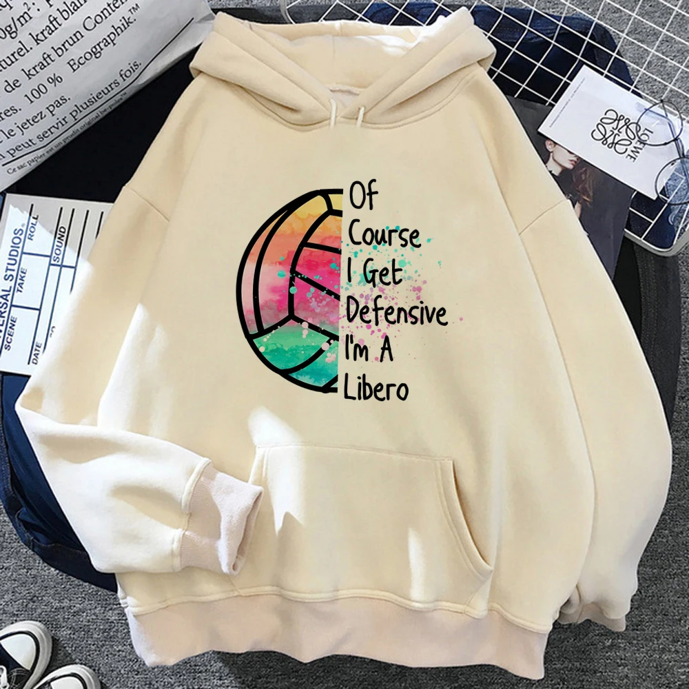 Felpe con cappuccio da pallavolo donna graphic Kawaii harajuku abbigliamento abbigliamento Pullover streetwear femminile