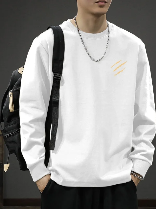 

Большие размеры 300, модная брендовая тяжелая мужская одежда из чистого хлопка Long Sve, свободная круглая одежда Ne Base irt Color Inner Wea...