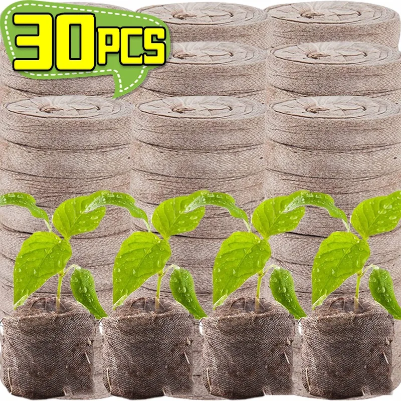 Plant Starting Pellets Nutrient Compressed Peat Block Compact Plant Pods Bulk Media Cubes Nursery Pot Planting Plug Garden Bags