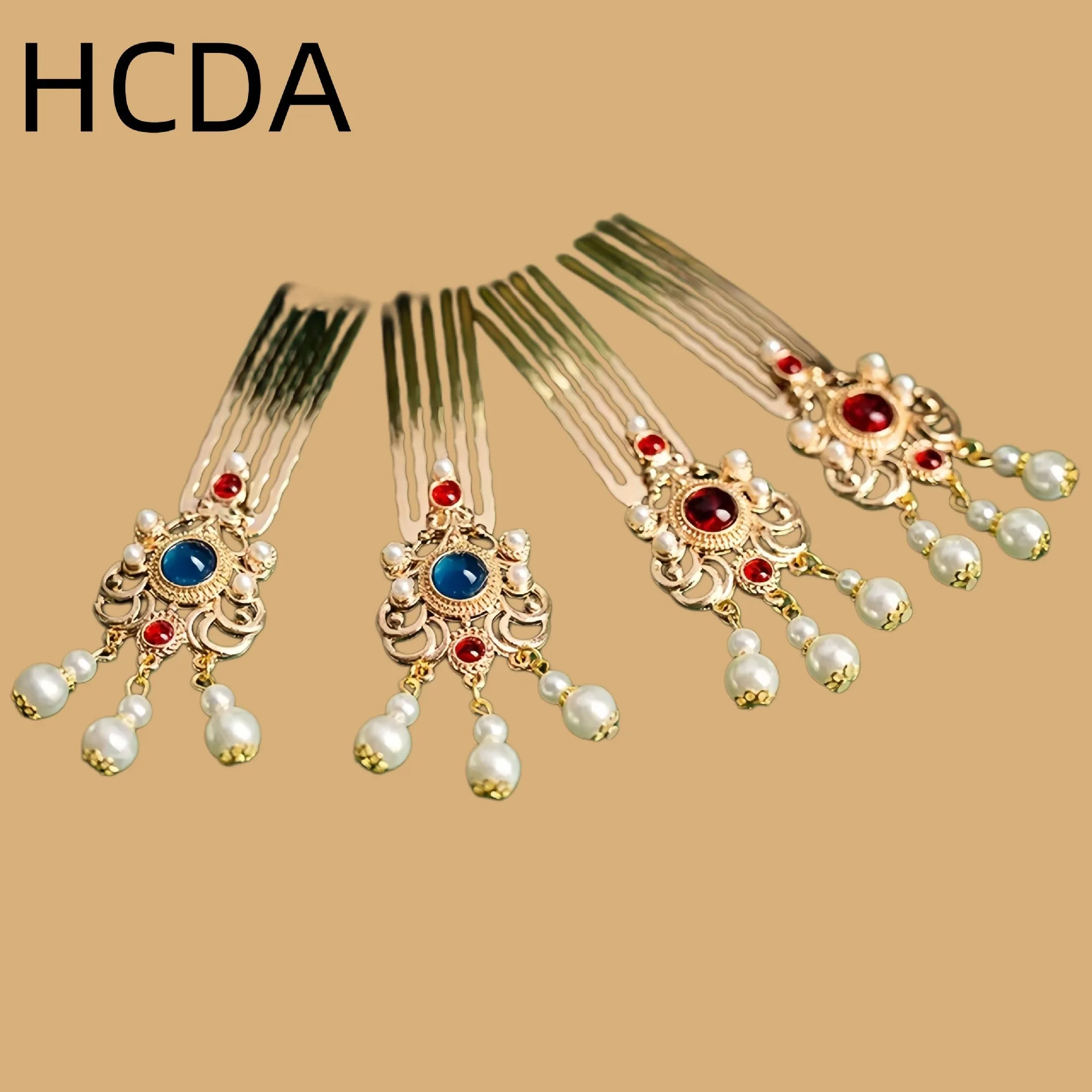 

Disc hair comb, forehead hair hairpin, bright pearl set, headgear hairpin, antique U hairpin, fringed plug comb hair accessories