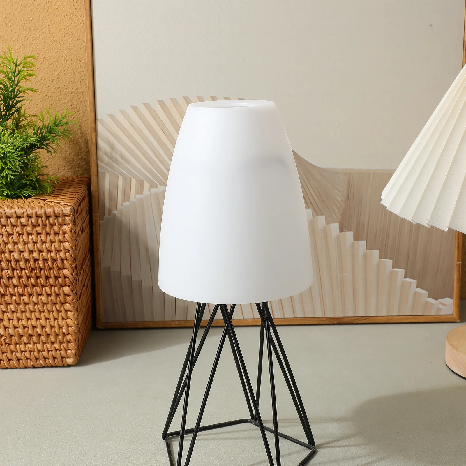 

2Pcs Plastic Lamp Shade Replacement Sturdy Light Cover for Bedroom Desk Lamp Table Light Shade Replacement Lampshades