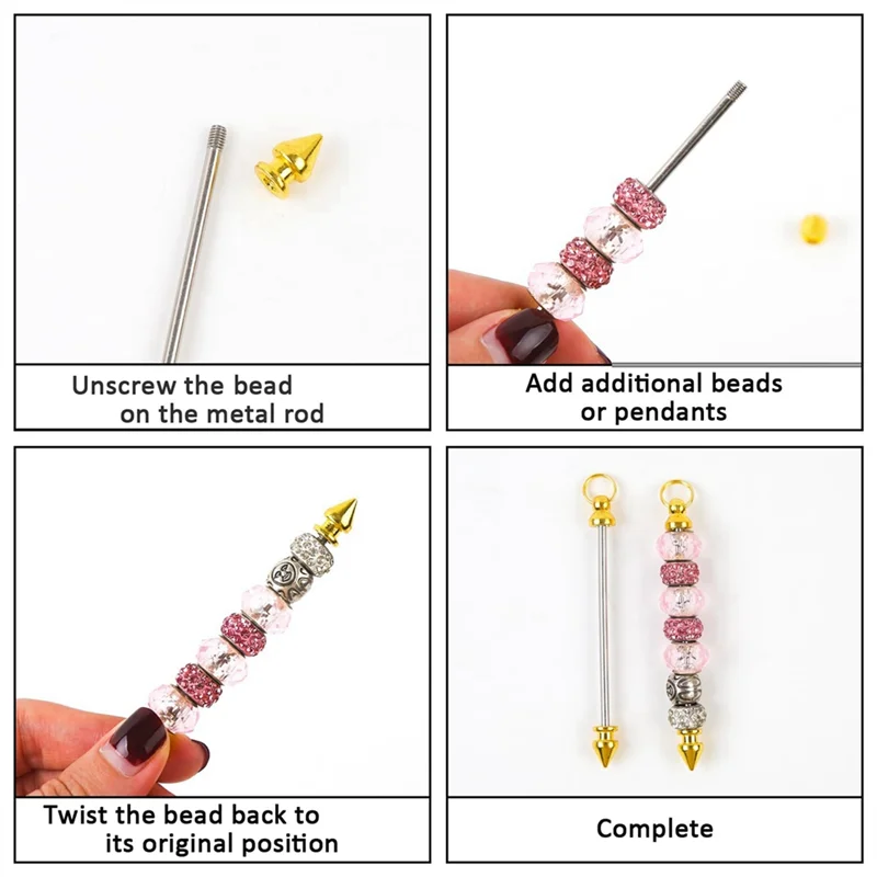 AA01-Beadable Keychain Bar For Keychain Making Supplies Jewelry Beadable Keychain Bars Blanks Keychain