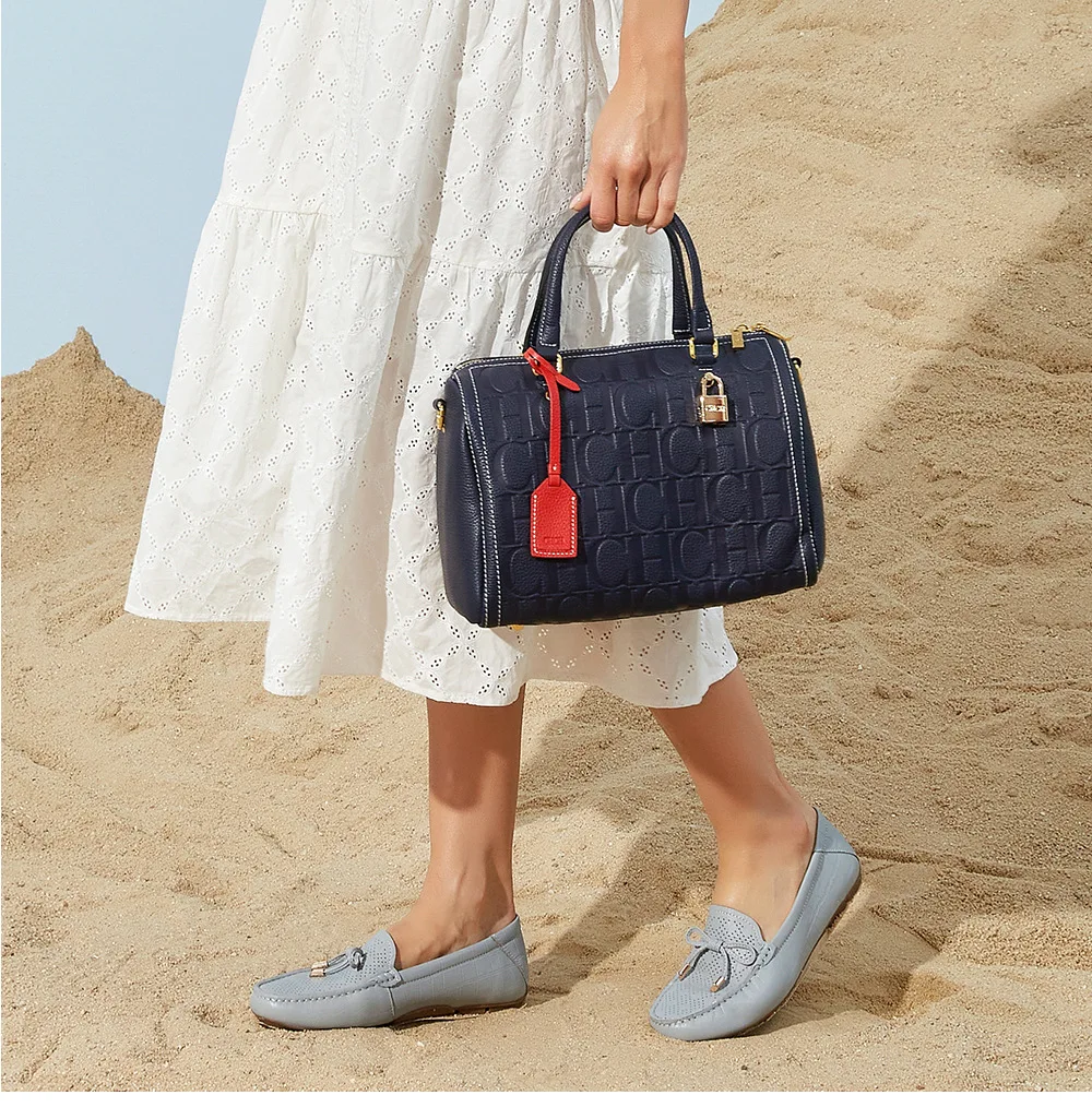 حقيبة حمل بتفاصيل قفل على الطراز العتيق، حقيبة يد ذات سعة كبيرة مستوحاة من المصمم للنساء، حقيبة كتف يومية واسعة #3