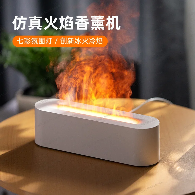 炎型加湿器-usb-カラフルな雰囲気照明-大量ミスト-アロマディフューザー-家庭-オフィス-寝室-書斎-室内用