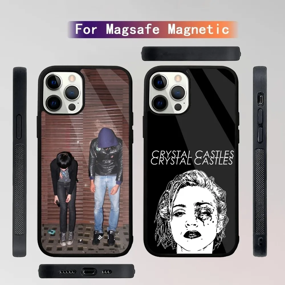 Crystal Castles Band Alice Glass Phone Case For iPhone 16,15,14,13,12,11,Plus,Pro,Max Mini Magsafe Magnetic Wireless Charging