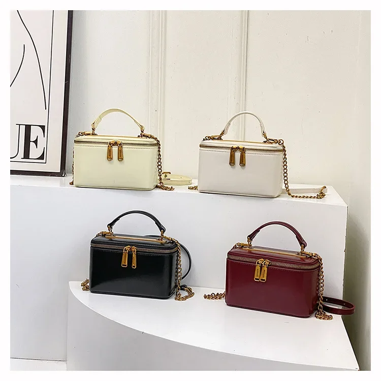 

2024 New Fashion Personalized Design Handheld Box Bag PU Leather High Quality Women's Party Versatile Shoulder Bag Crossbody Bag