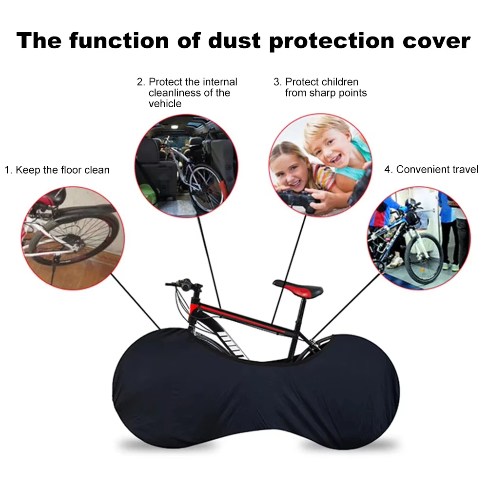 Bicycle Wheel Cover Bicycle Dust Cover Scratch Proof Scratch Proof Storage Bag Stretchy Tear Resistant for Mountain Road Bikes