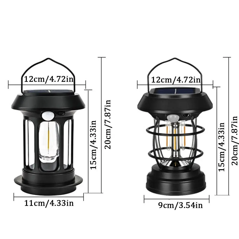 Type-C Rechargeable Solar Camping Lights Solar Powered Multifunction Hand Lantern Waterproof Portable Wall Hanging Light Home