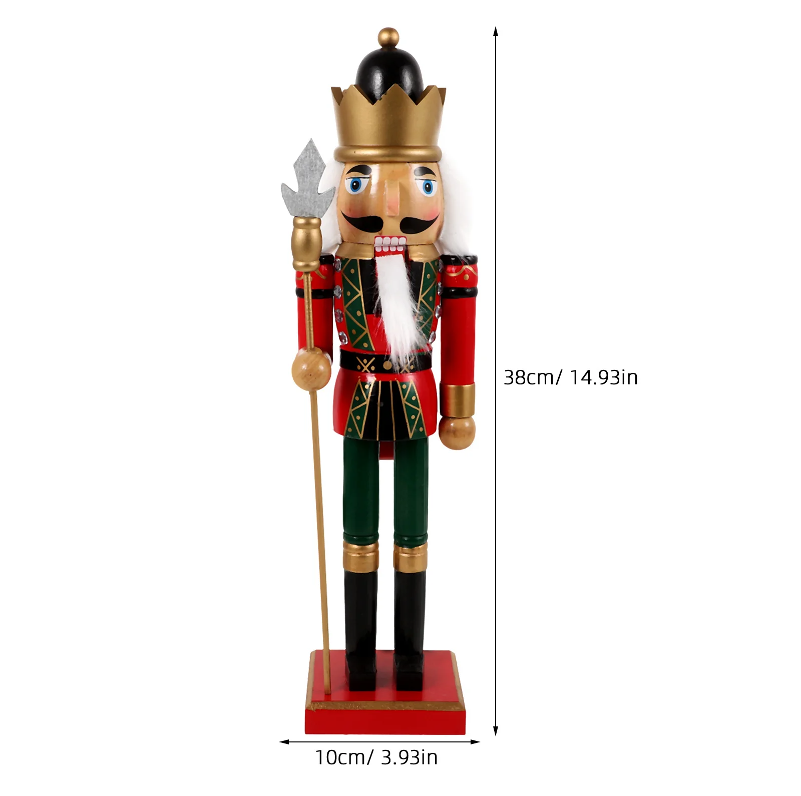 Wooden Nutcracker Christmas Decor Desktop Table Ornament Xmas Gift Traditional Wood Nutcrackers Craft Festival Decoration