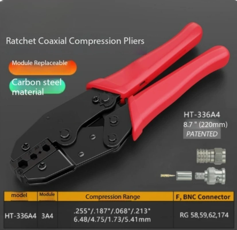 HT-330K network set combination tool, replaceable indenter pressing tool