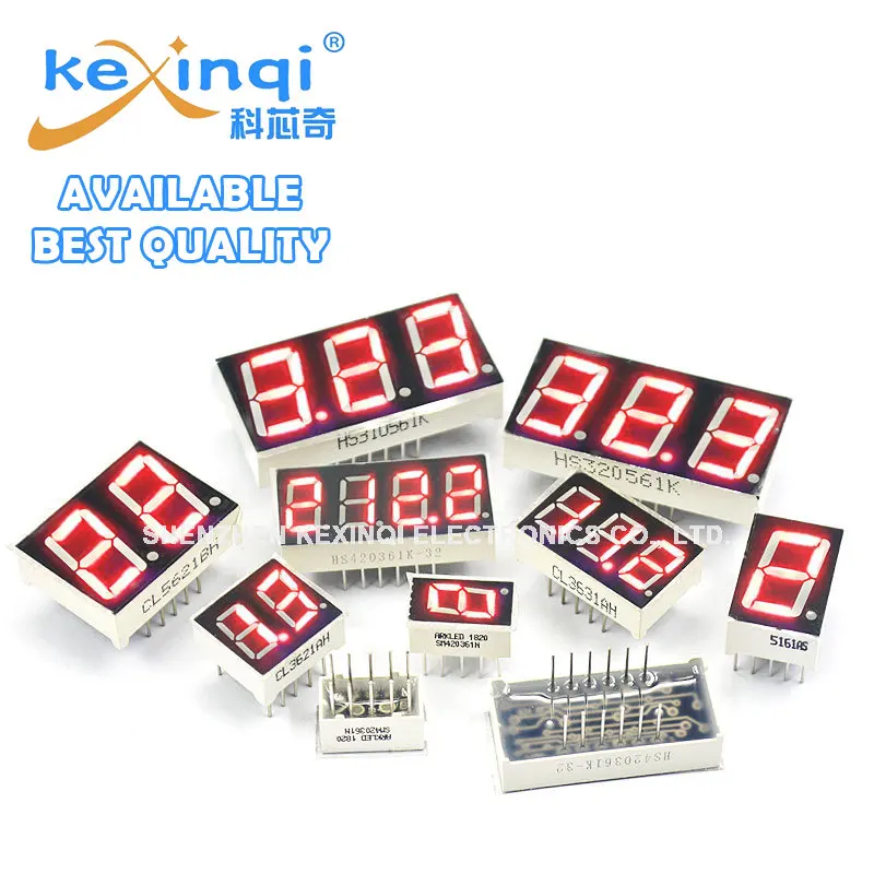 10pcs Red LED Dígitos Display 0.28 polegadas 0.36 polegadas 0.56 polegadas 3bit 4Bit Cátodo Ânodo 8 Figura Display Light