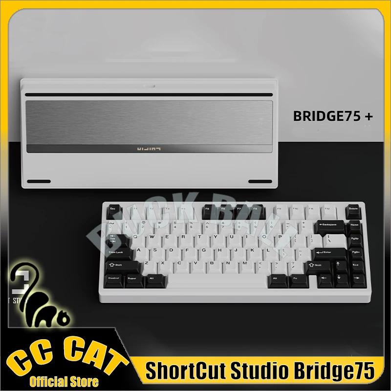 Imagem -02 - Teclado Mecânico de Alumínio Personalizado Teclado sem Fio Gamer Longa Resistência Modos Shortcut Studio Bridge75 Rgb Pré Venda