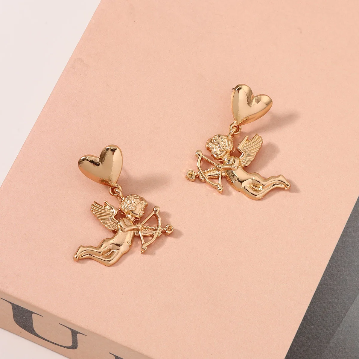 Cupid Angel Light Luxury Temperament Design Sense Versatile Earrings Yiwu Jewelry Women