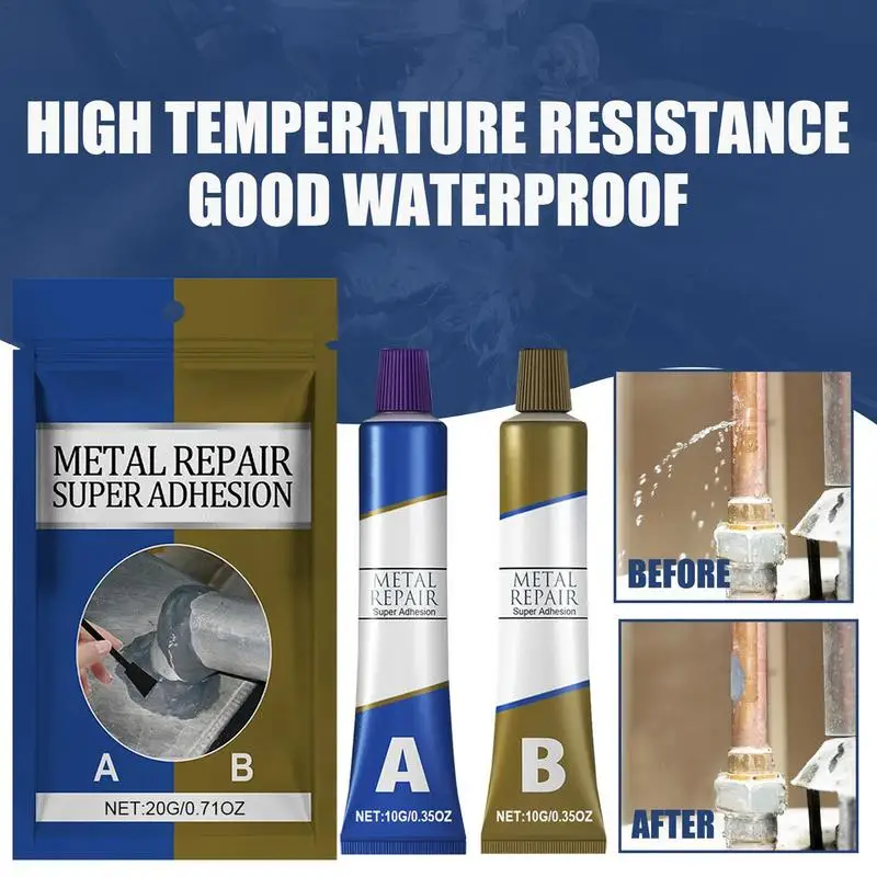 

Heavy Duty Metal Repair Glue High Strength Metal To Metal Repair Adhesive Welding Glue Casting Adhesive Bond Waterproof All