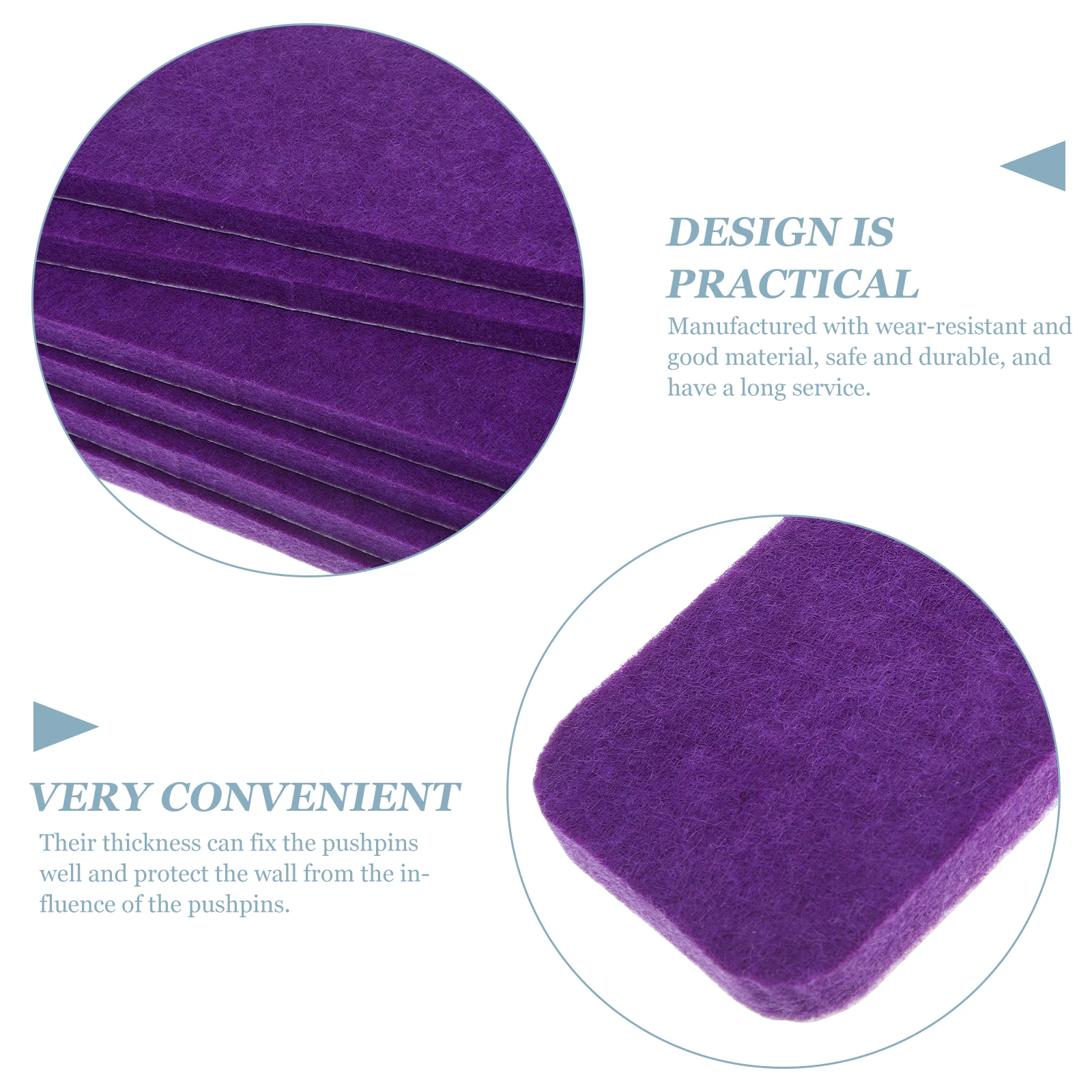 

6pcs Felt Strips Self Adhesive Multi Use For Classroom Office Supplies Purple Wall Decor Memo Strips Home Accessories Tile Board