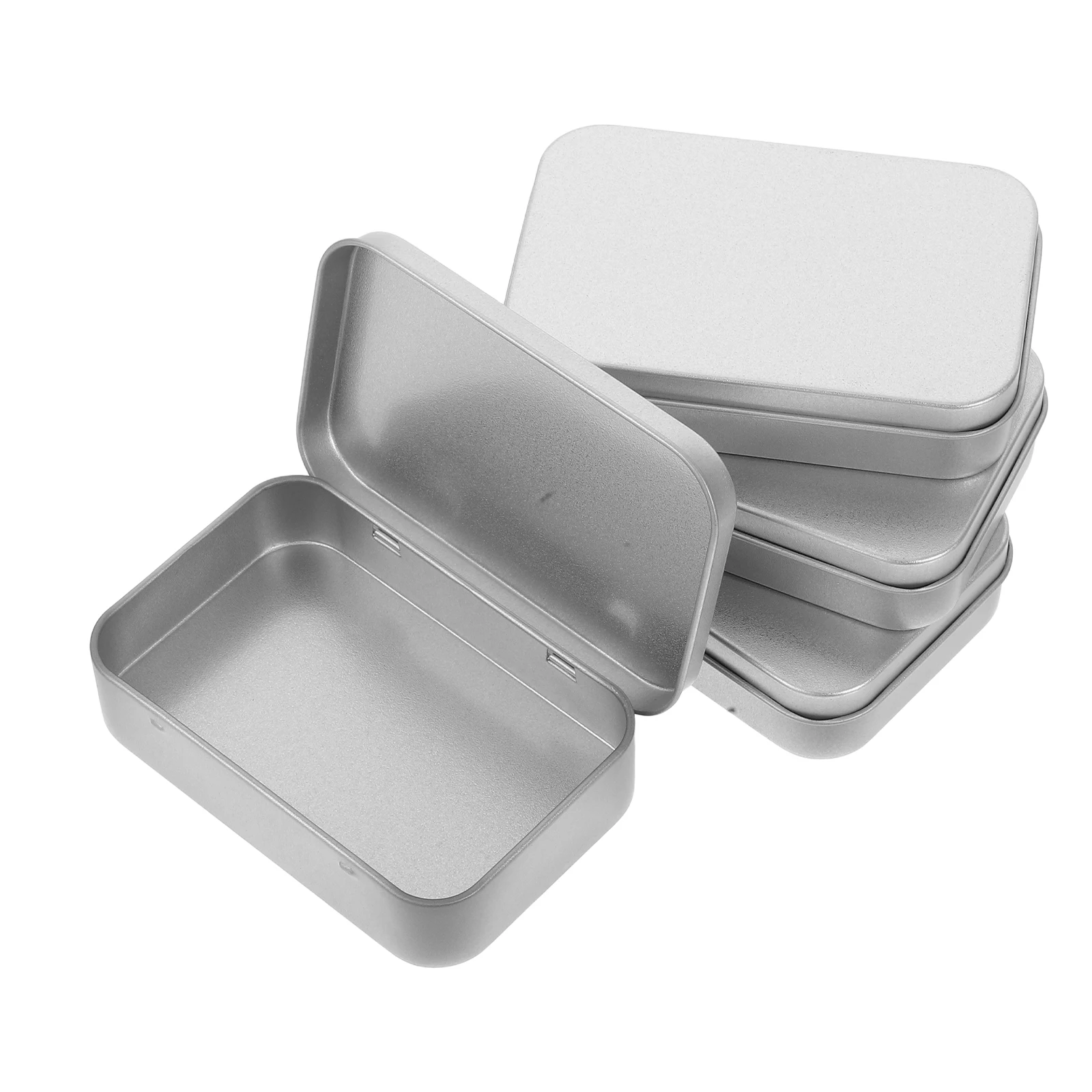 

Iron Plate Hinge Box Keepsake Case Metal Storage Container Boxes with Hinged Lids Mini Tinplate Bins