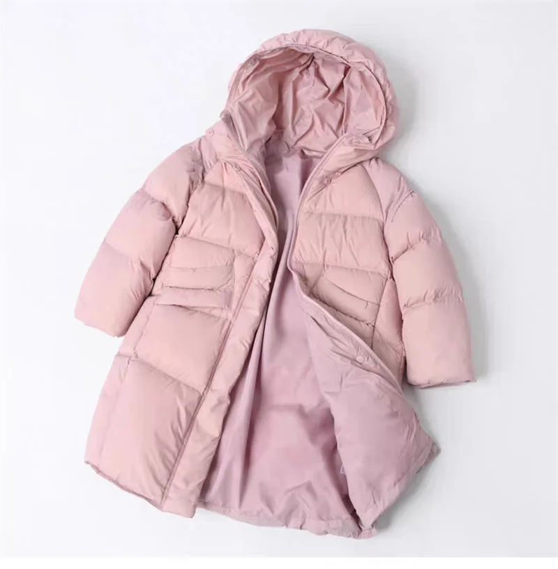 

Girls Boys Thicken Cotton Coat 5 to 14 Years Children's Winter Kids Hooded Zipper Long Jacket Autumn Casual Fashion Clothing