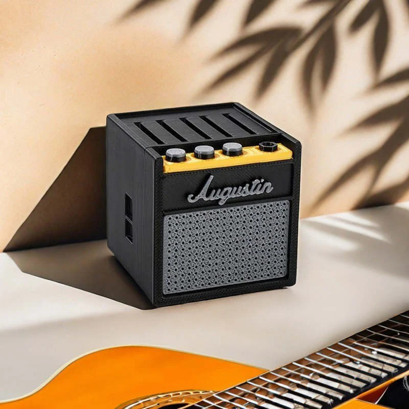 المحمولة الغيتار اختيار حامل ثلاثية الأبعاد مطبوعة Plectrum صندوق تخزين مع اختيار فتحة الغيتار كابو موالف سلاسل حقيبة للتخزين عرض المدرجات