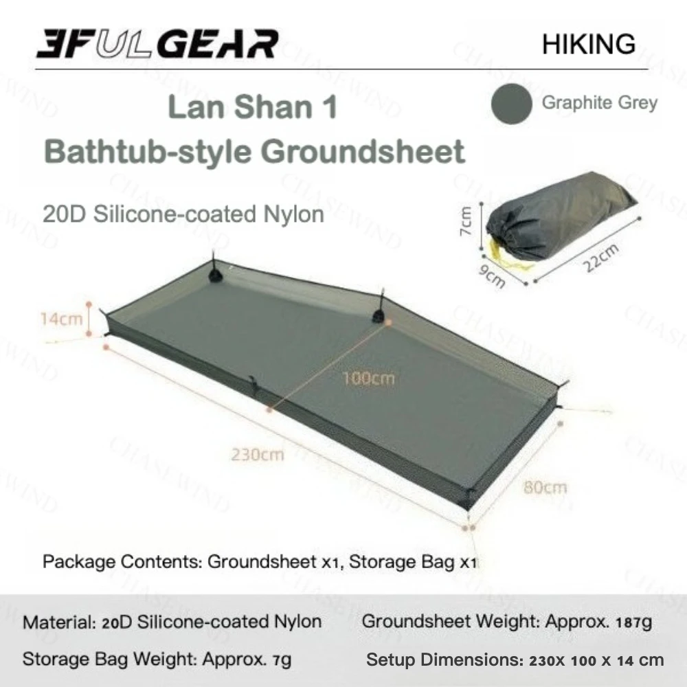 3F UL GEAR Lanshan 1/2 Tent 20D Badmat Outdoor Camping Tent Accessoires Ultralichte Mat