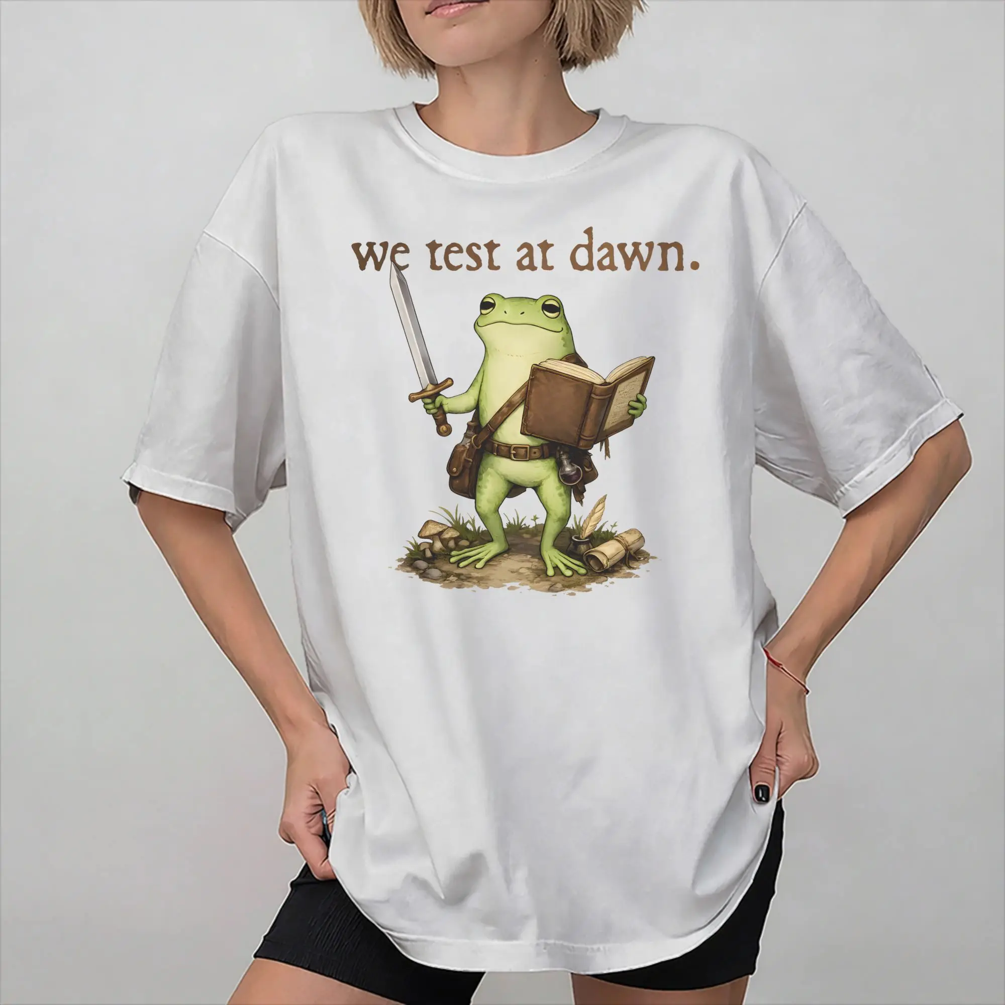 WE Test AT Dawn Print T Shirt for Men Women  Cotton  Tee Shirt Clothing