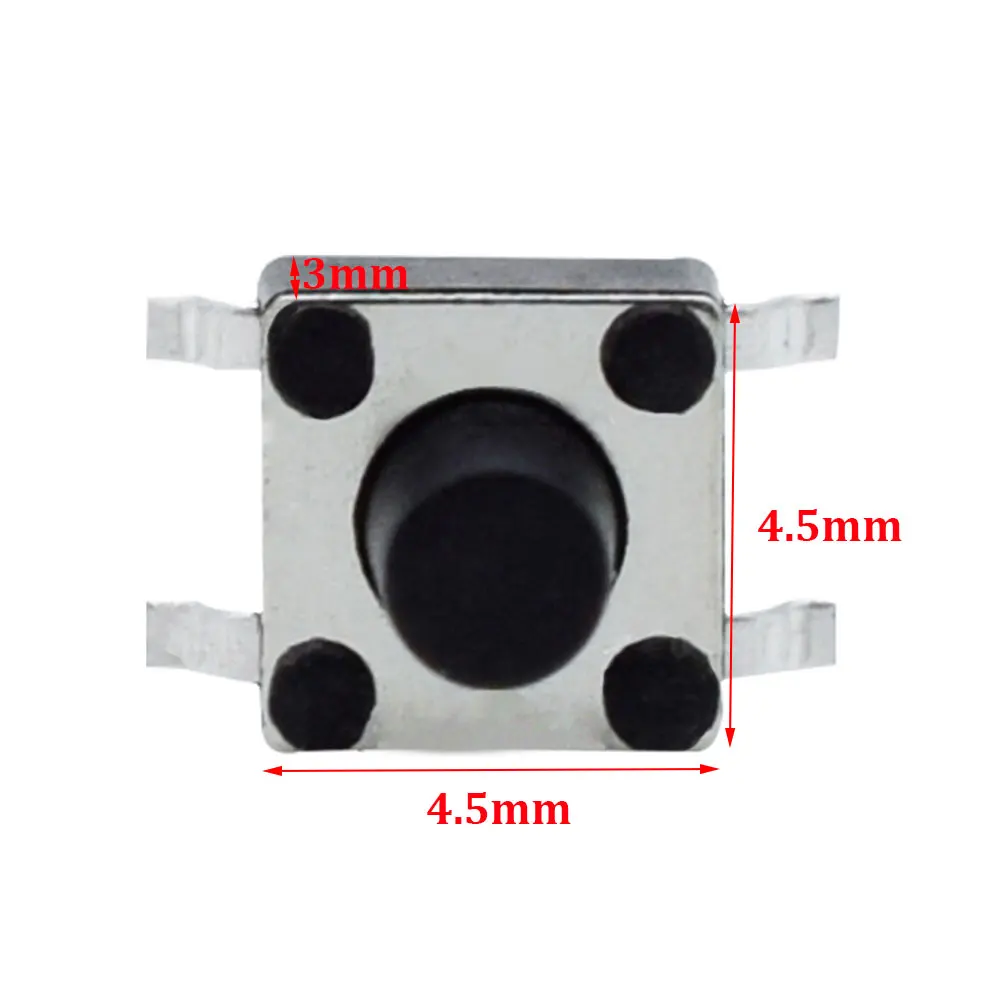 

10-50PCS 4.5*4.5*4.3/5/6mm The Power Switch 4Pins 4.5X4.5 Push Button Switch SMD 4.5X4.5X4.3 Light Touch Switch