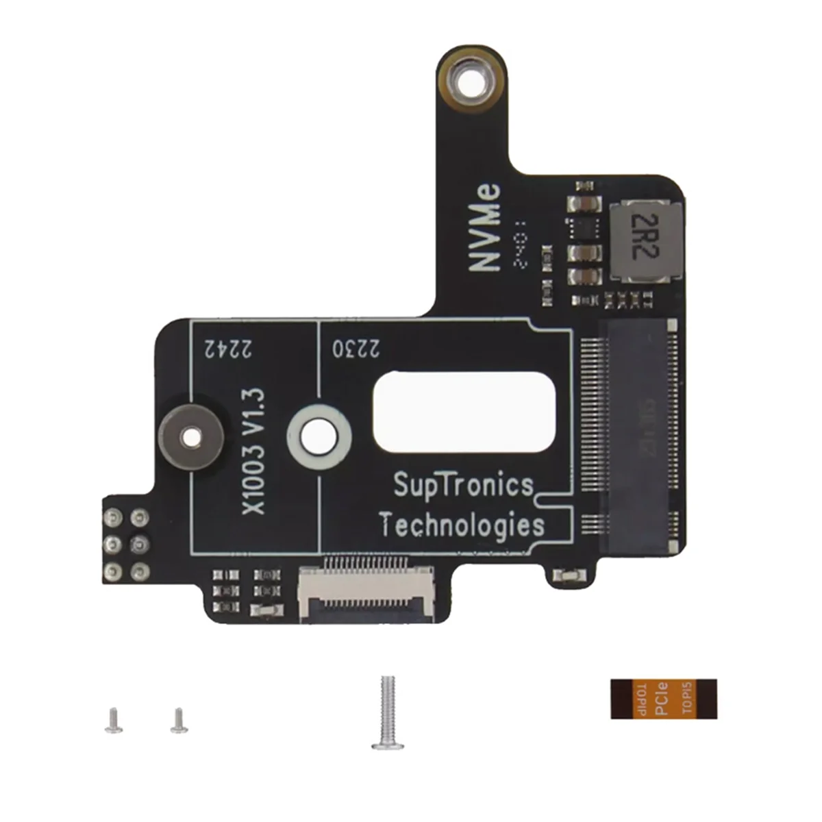 X1003 PCIE Expansion Board for Raspberry Pi 5 PCIe to M.2 NVMe SSD Expansion Board for 2242 2230 NVME SSD