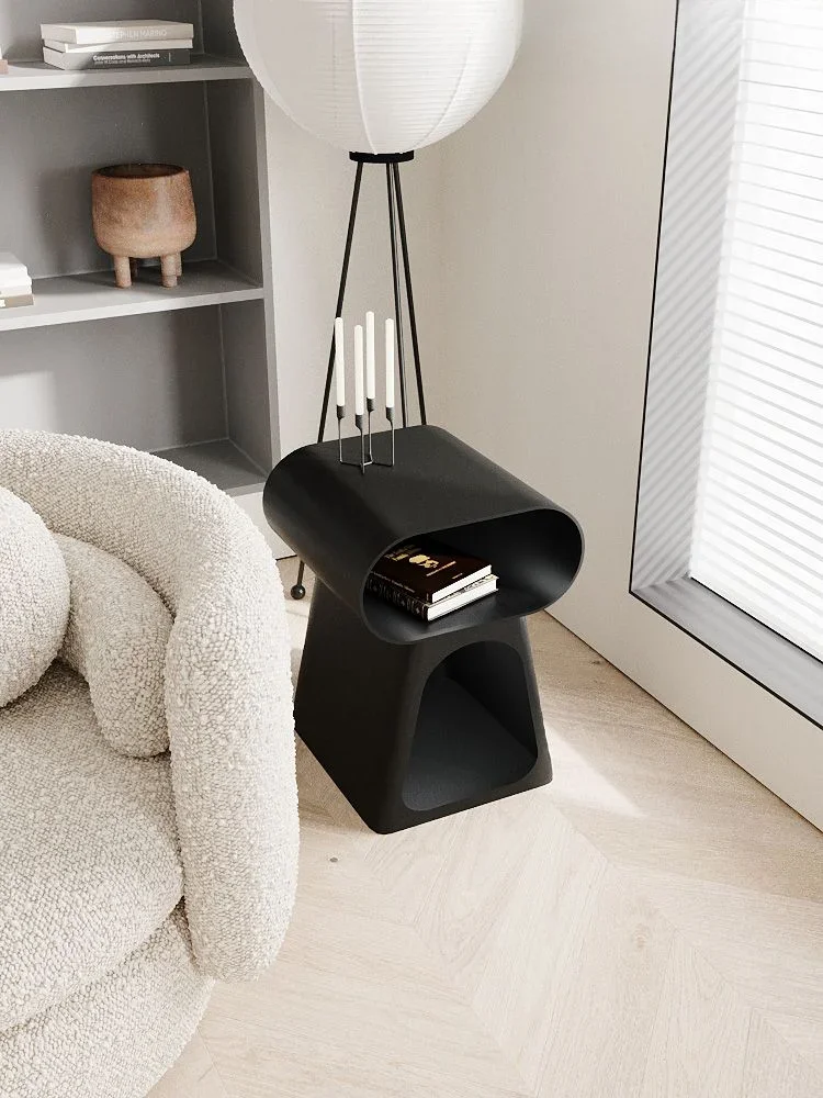 New high-end designer modern simple ins style living room sofa side and corner small apartment round table