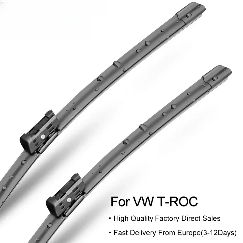 Windscreen Front And Rear Wiper Blades for Volkswagen V W TROC T-ROV SUV 2017 2018 2019