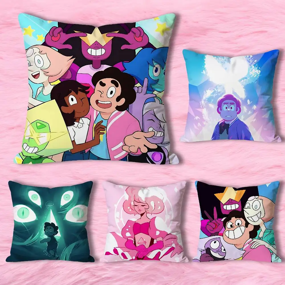 

S-Steven Cartoon U-Universe Pillow Cases for Bedroom Living Room Sofa Home Decor Polyester Cushion Cover with Zipper
