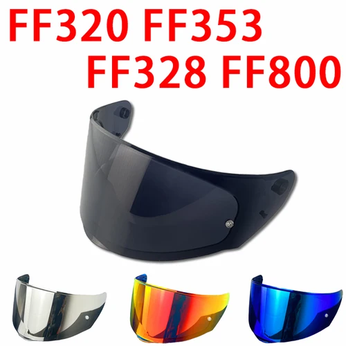 Viseras para FF320 Stream FF353 Rapid FF328 FF800 Pin protector casco de motocicleta reemplazar lente adicional negro iridio plata