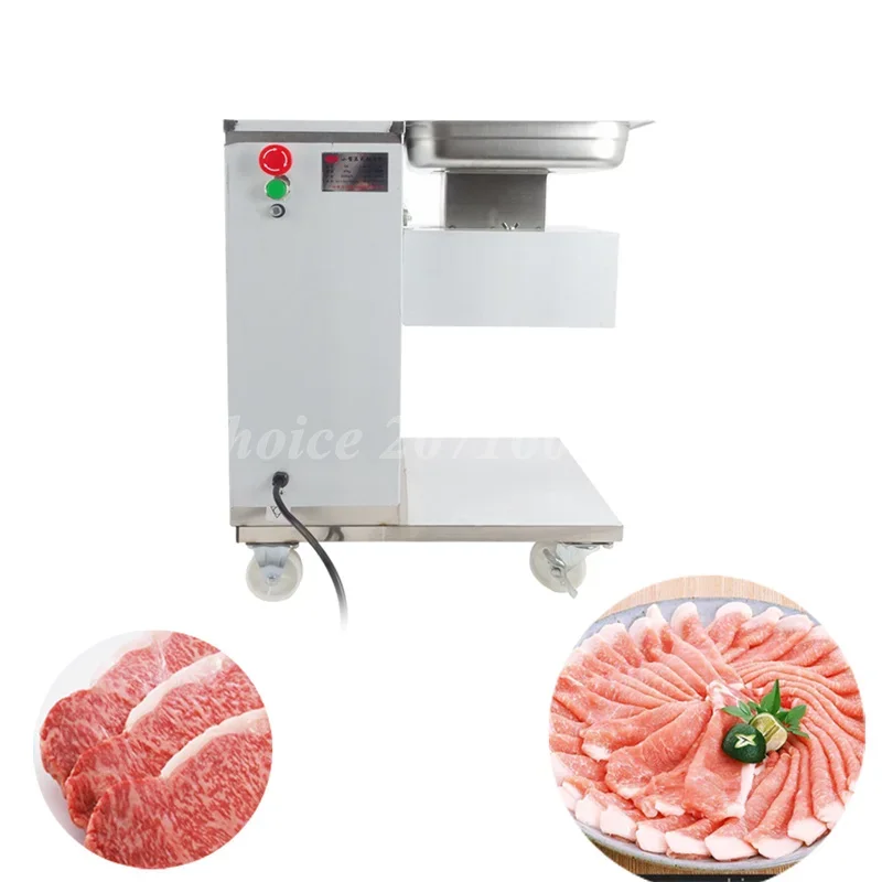 

Automatic 2.5-20mm Meat Slicer Electric Stainless Steel Raw Meat Slicer Beef Lamb Slicer Cutter Meat Cube Cutting Machine