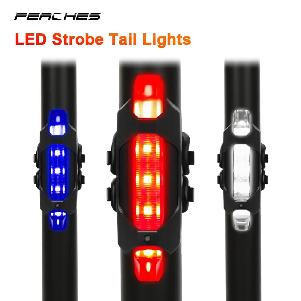 Bicycle Light Waterproof Rear Tail Light LED USB Style Rechargeable or Battery Style Bike Cycling Portable Light