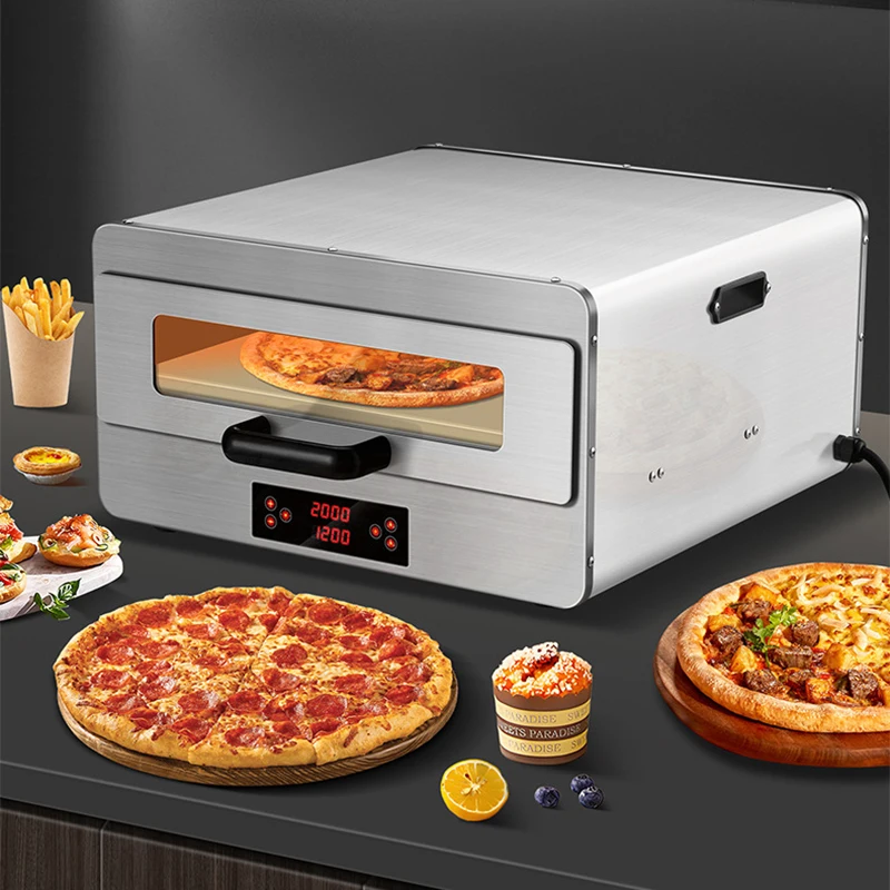 Horno inteligente de 3200W, máquina de horno de Pizza con calefacción 3D, máquina de Pizza multifuncional para el hogar de acero inoxidable 0-400 ℃