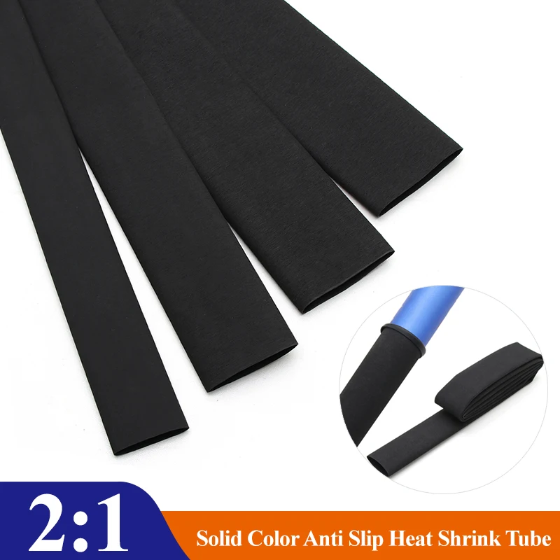 

1.6m/Piece Solid Color Non Slip Heat Shrink Tube Anti-slip Insulation Sleeve 20/22/25/28/30/35/40mm Waterproof Fishing Rod Wrap